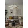 Afralyahome Tekli Sarkıt İskandinav Style Bohem Avize (Ekru)