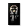 Afrikalı Kadın Kanvas Tablo 80 x 160