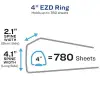 ağır Binder One Touch EZD halka 4 Inch