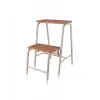 Ahşap 2 Basamaklı Tabure Merdiven Gri