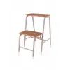 Ahşap 2 Basamaklı Tabure Merdiven Gri