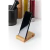 Ahşap bambu cep telefonu ve tablet tutucu stand