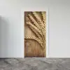 Ahşap Başak Desenli Kapı Giydirme Folyosu