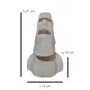 Ahşap Dekoratif Büst Heykeli Moai Totem