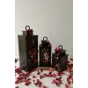 Ahşap Dekoratif Mumluk Siyah 2