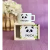Ahşap Kutusunda Sevimli Panda Kupa Bardak