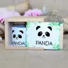 Ahşap Kutusunda Sevimli Panda Kupa Bardak