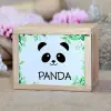 Ahşap Kutusunda Sevimli Panda Kupa Bardak