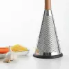 Ahşap Saplı Modern Paslanmaz Çelik Koni Rende 28 x 12 Cm