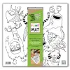 Akademi Çocuk Funny Mat White 40X40Cm - Sevimli Canavarlar