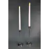 Alevsiz Led Şamdan Mum Pilli - 2 Adet (Pil Hediyelİ) (Beyaz)