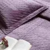 Alvin Düz%100 Polyester Yatak Örtüsü Seti, Mürdüm, Tek Kişilik