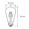 Ampul, 4W Dim Rustik Led Sarı Işık Armut Edison Ampul 3 Adet