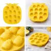 Ananas Şekilli Silikon Buz Kalıbı, Sarı, 12 Bölmeli