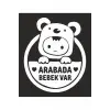 Arabada Bebek Var Araba Cam Sticker 24X28Cm