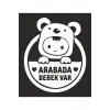 Arabada Bebek Var Araba Cam Stickerı 24X28 Cm