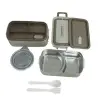 Aryıldız Bento Dikdörtgen 2 Katlı Lunch Box Yemek Termosu Bej 2000 ml