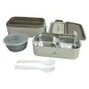 Aryıldız Bento Dikdörtgen 2 Katlı Lunch Box Yemek Termosu Bej 2000 ml