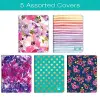 Assorted Pattern Field Memo Notebooks; 8x10 in Lined Office Notepads for Nurses, Teachers, and Students, Small and Easy to Carry Pocketbook, Quick Note Taking, 5 Pack