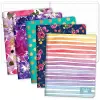 Assorted Pattern Field Memo Notebooks; 8x10 in Lined Office Notepads for Nurses, Teachers, and Students, Small and Easy to Carry Pocketbook, Quick Note Taking, 5 Pack