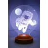 Astronot Tasarımlı 3D Görünümlü LED Lamba
