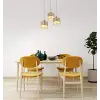 AV-60193-3T-KRM Krem Boyalı Modern Avize E27 Metal Cam 40cm