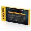 AWK310 Bluetooth 4.0 Kablosuz Telefon Tablet Standlı TKL Türkçe Q Klavye
