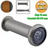 Ayarlanabilir Kapı Dürbünü Çelik Kapı Saten 50-90 mm Çap 14 mm