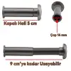 Ayarlanabilir Kapı Dürbünü Çelik Kapı Saten 50-90 mm Çap 14 mm