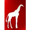 Aynalı Duvar Süsü (sticker) Zürafa Şekilli