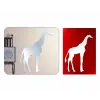 Aynalı Duvar Süsü (sticker) Zürafa Şekilli