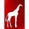 Aynalı Duvar Süsü (sticker) Zürafa Şekilli