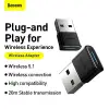 BA04 Mini Bluetooth Adaptör USB Alıcı Bluetooth 5.0 Siyah
