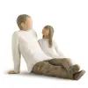 Baba ve kız temalı dekoratif biblo