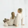 Baba ve kız temalı dekoratif biblo