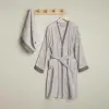 Bambu Bornoz Takımı, S/M, Stone, Tesso