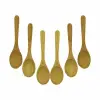 Bambu Çay Kaşığı Seti; Oval Ahşap Kaşık, Doğal Bambu Malzeme, 6 Parça