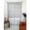 Bambu Kumaş Stor Zebra Perde, Sert Plastik Kasalı, 150x200, Gri