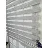 Bambu Kumaş Stor Zebra Perde, Sert Plastik Kasalı, 150x200, Gri