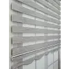 Bambu Kumaş Stor Zebra Perde, Sert Plastik Kasalı, 150x200, Gri
