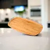 Bambu Lüx Bambu Kayık Sunum Tabağı Servis Tabak 30x18cm Sunum Tabağı, Dikdörtgen Sunum Tabağı