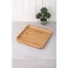 Bambu Lüx Kare Servis 20 * 20cm, Bambu Sunumluk & Çerezlik Kare Sunum Tabağı