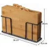 Bambu Standlı Kesme Tahtası 4lü Set - M7B11