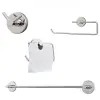 Banora Basic 4lü Lux Banyo Seti, Paslanmaz Metal, Krom