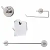 Banora Basic 4lü Lux Banyo Seti, Paslanmaz Metal, Krom