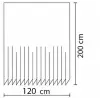 Banyo Duş Perdesi 8852, Tek Kanat, 1x120x200