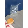 Bardak, Bambu Kapaklı Cam Pipetli 450 ml Borosilikat