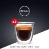 Bardak, Firenze Çift Duvarlı Cam 80 Ml 2li Set