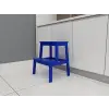 Basamaklı Ahşap Tabure Mavi Renk