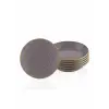 Basic Yemek Tabağı 6 Lı Set Gri - 20cm